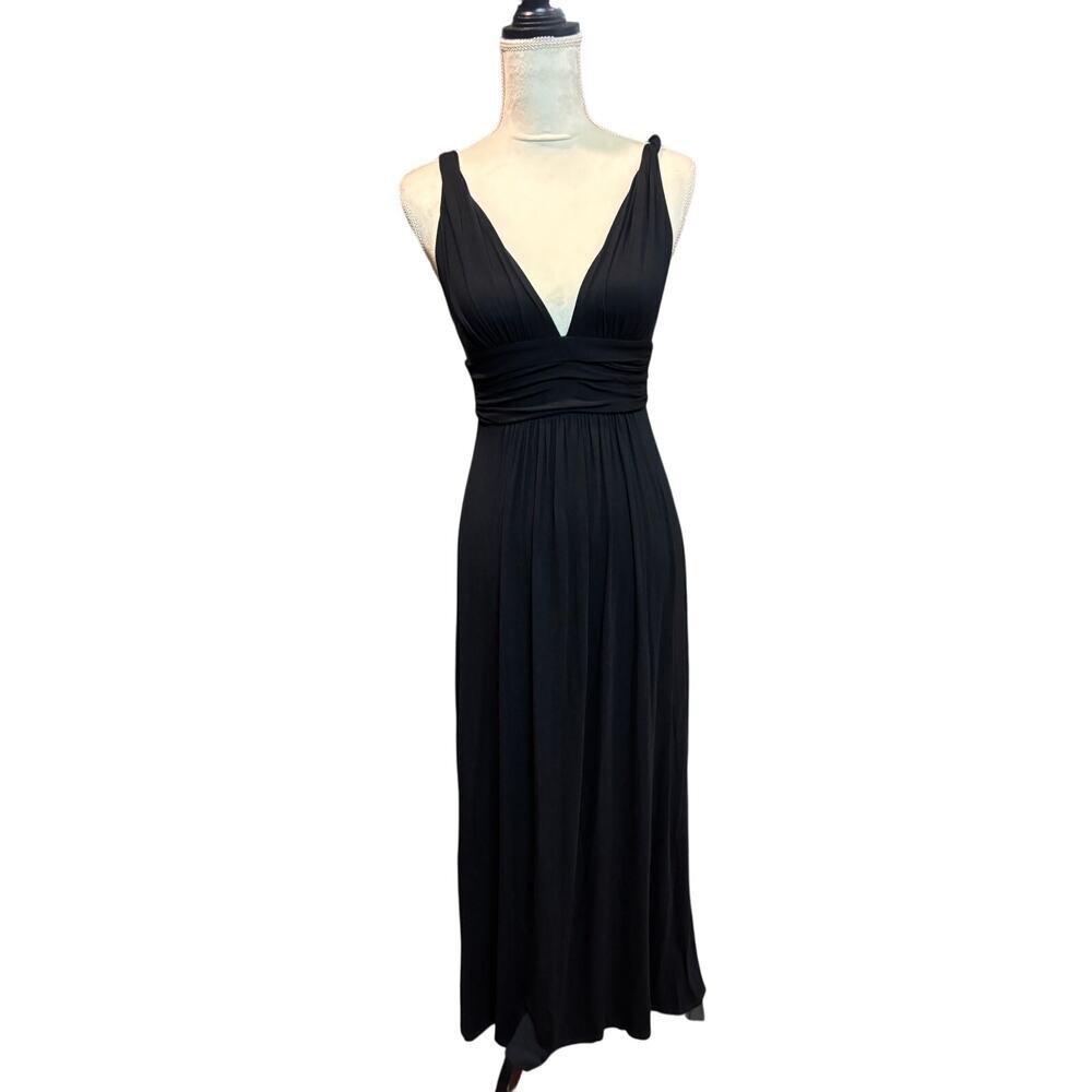 Black V-Neck Sleeveless Maxi Dress Size XS